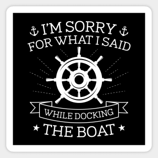 Docking The Boat Sticker